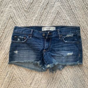 Abercrombie and Fitch Distressed Denim Shorts waist 26